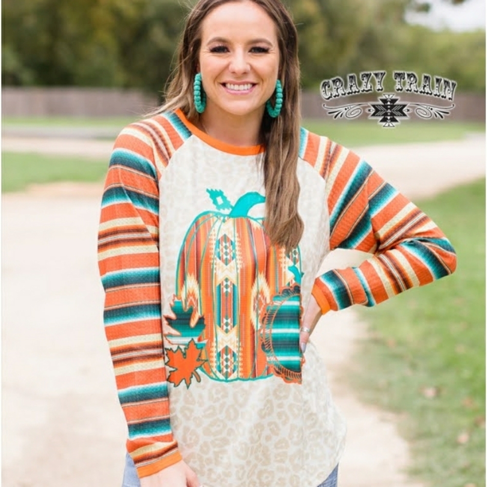 COPY - Crazy Train Pumpkin Spice Girl Long Sleeve…